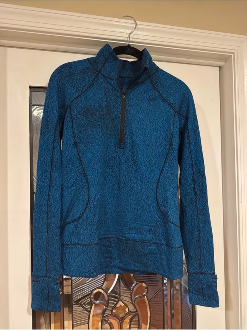 lululemon athletica Teal Blue Half-Zip Turtleneck Pullover